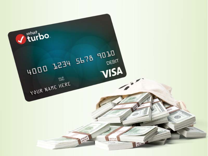 how to get money off turbotax card without card